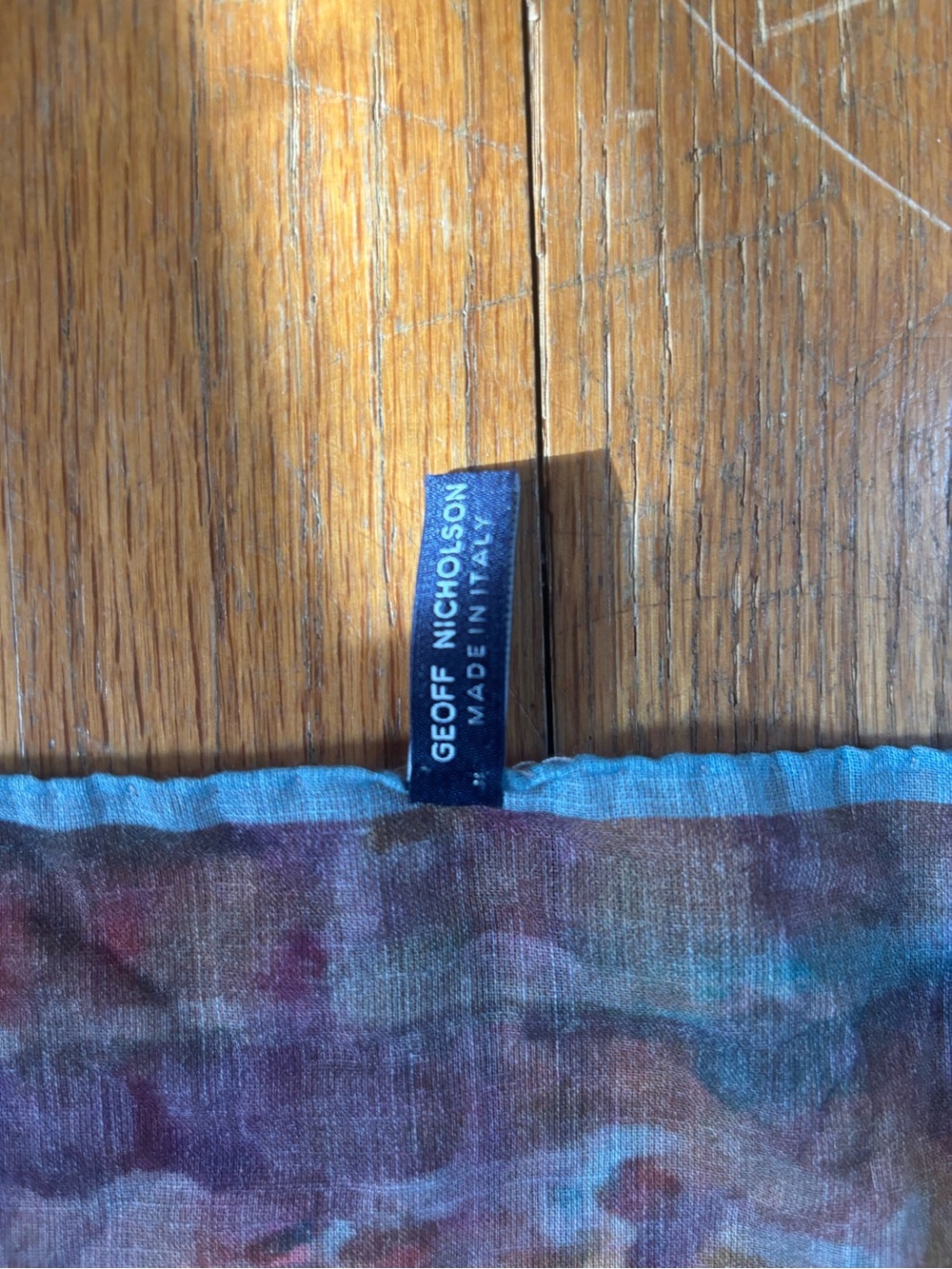 GEOFF NICHOLSON WATERCOLOR BANDANA SQUARE - Picture 2 of 4